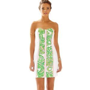 Lilly Pulitzer Angela Strapless Dress, Size 2, EUC